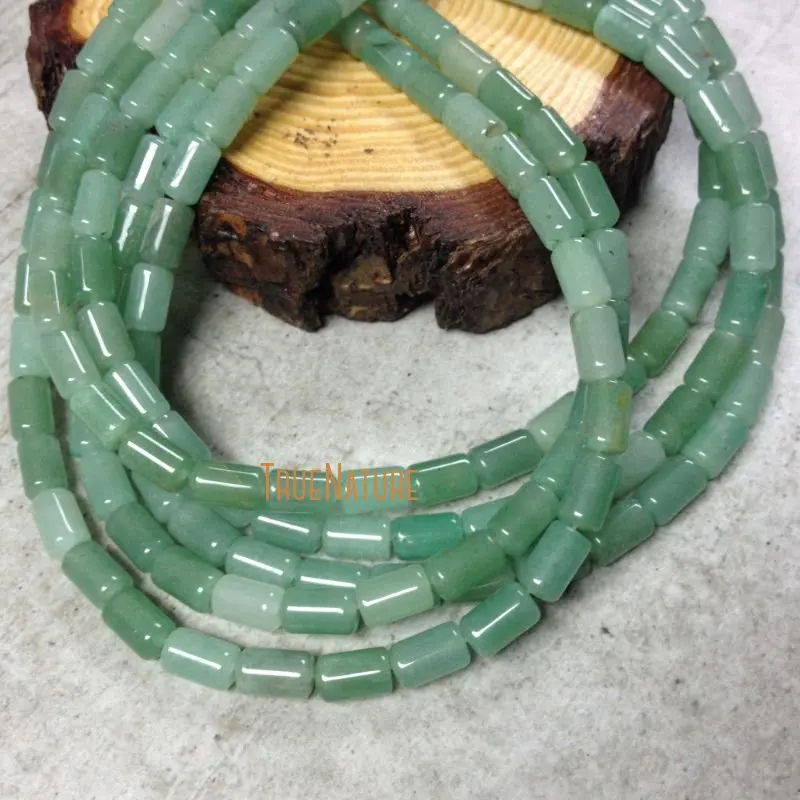 Free Shipping Green Tube Column Full Strands Jewelry New Arrival Aventurine Quartz Loose Beads  In 10*6mm  BE5492