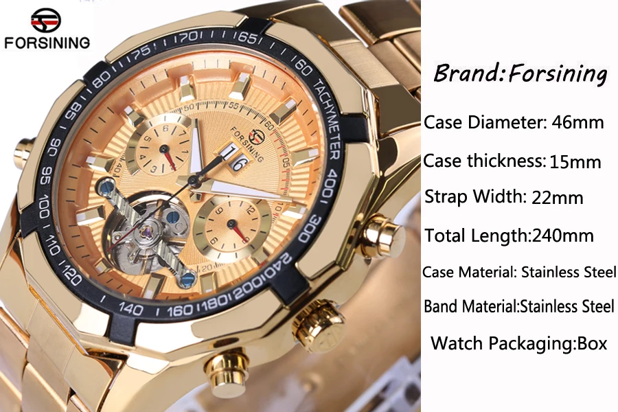 Forsining Mens bayan kol saati Top Luxury Brand Men Tourbillon Watch Automatic Mechanical Men Gold Wrist Watch Relogio Masculino enlarge
