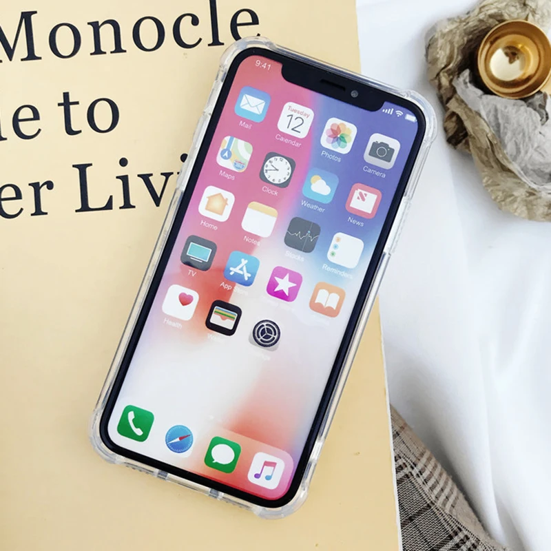 Зеркальный чехол для iPhone X(10) 6 6S 7 / 8 plus противоударный мягкий из ТПУ задняя крышка