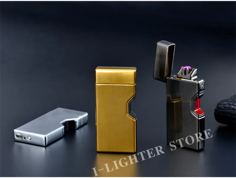 Лазерный датчик зажигания прикуриватель USB перезаряжаемая двойная дуговая Зажигалка инфракрасная сигарная плазменная импульсная Зажигалка роскошный подарок