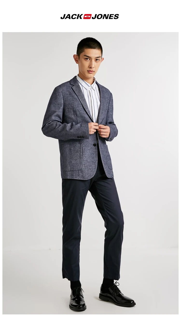 JackJones мужские хлопковые зауженные укороченные брюки длиной до щиколотки мужская одежда 218314557