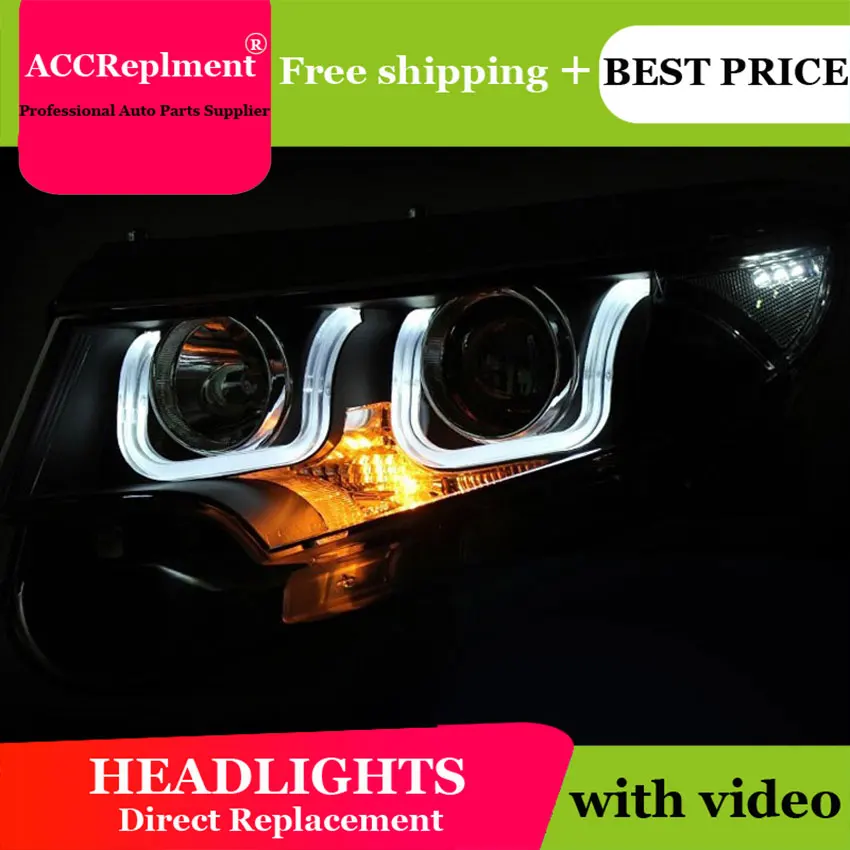 Авто. PRO для FORD EDGE светодиодный фары 2011 2014 bi xenon объектив двойной U DRL H7 головные