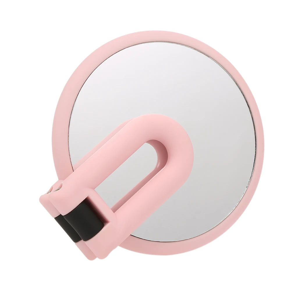Pink-15X Двустороннее складное портативное зеркало для путешествий, косметическое зеркало с высоким разрешением 10X/15X увеличительное косметическое зеркало - Цвет: Pink-15X