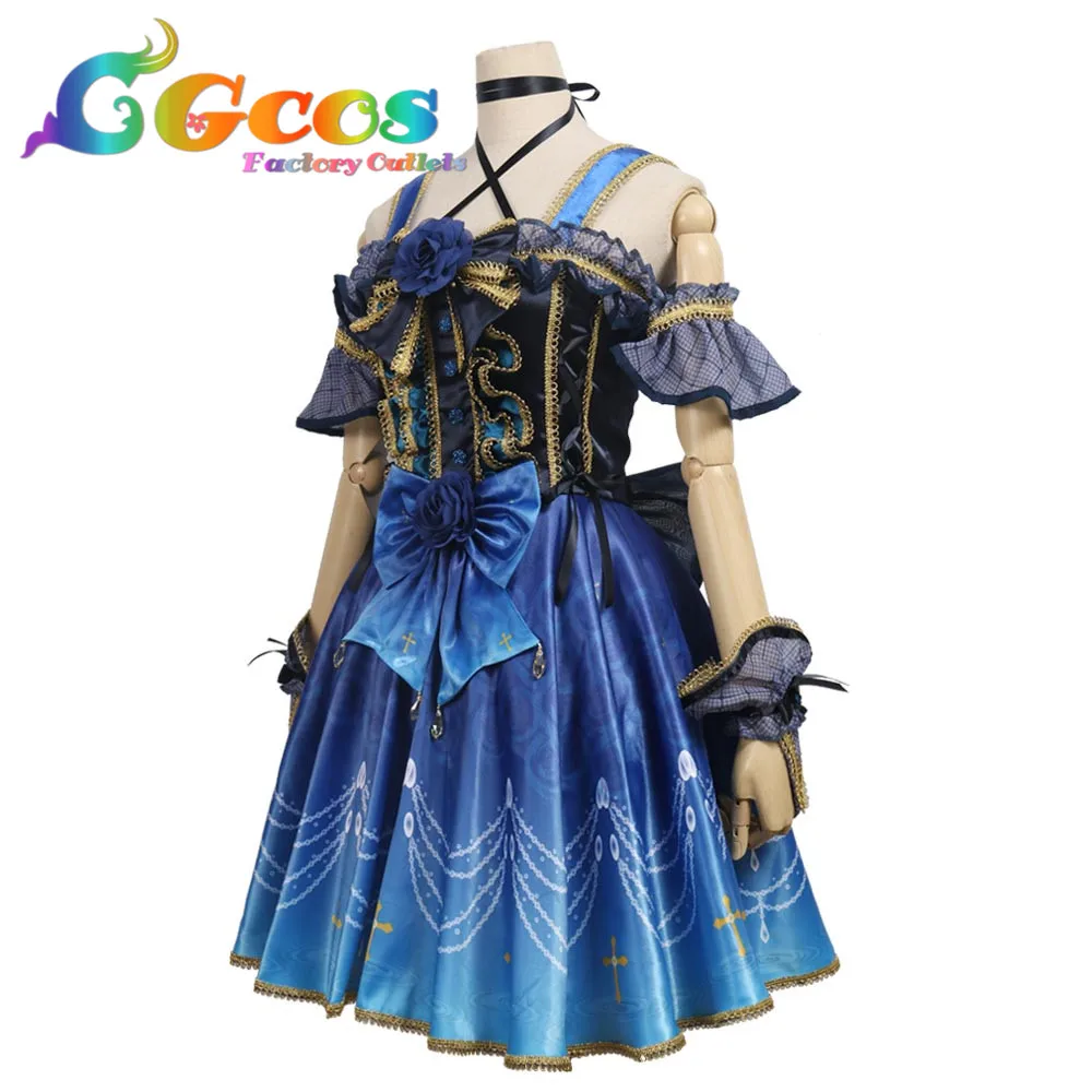 CGCOS Косплэй костюм COS BanG Dream! Roselia 4th один единство Ринко Shirokane платье аниме Хэллоуин Рождество