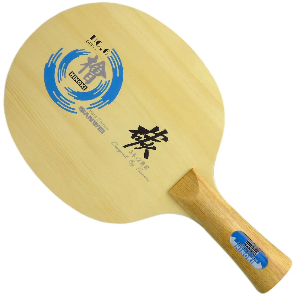 Лезвие для настольного тенниса ракетки PingPong Sanwei HC.6 HC 6 HC6 HINOKI с жестким углем +