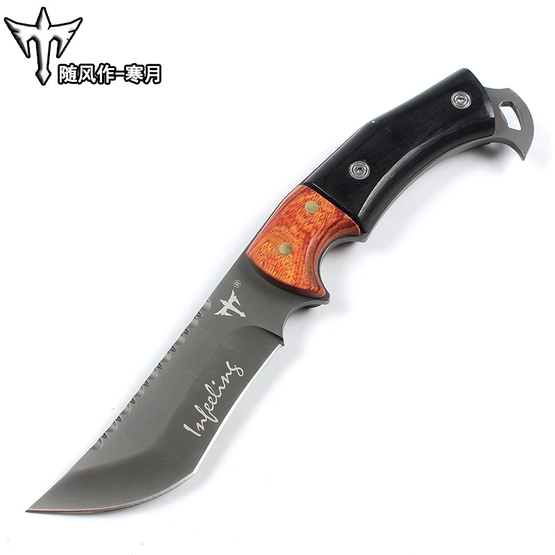 

High quality army Survival knife high hardness wilderness knives essential self-defense Camping Knife Hunting outdoor tools EDC