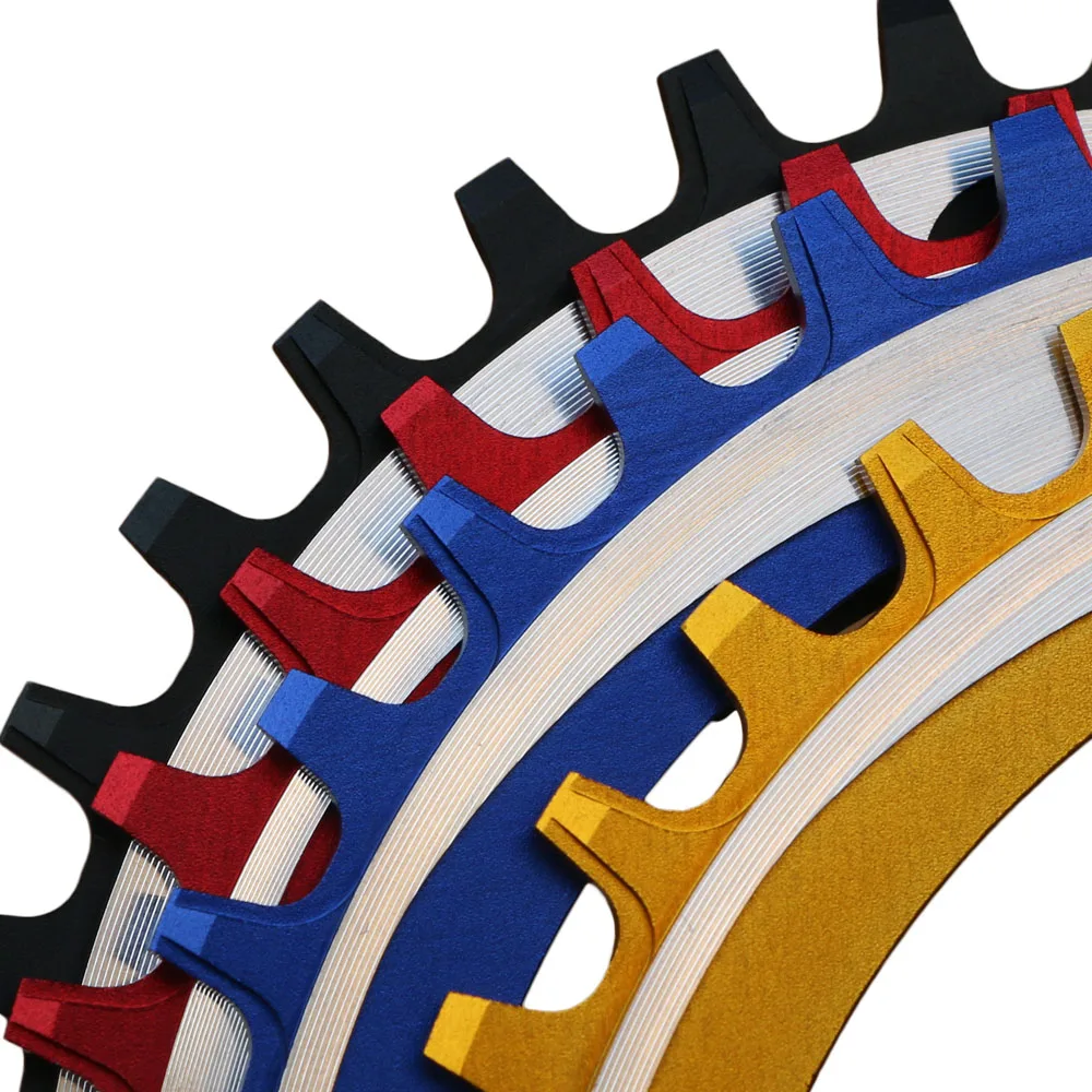 Шатун для велосипеда MTB CNC 32T 36T 38T 42T узкая широкая цепь, 4 болта, Круглый 104 BCD, запчасти для шоссейного велосипеда, зубчатый диск