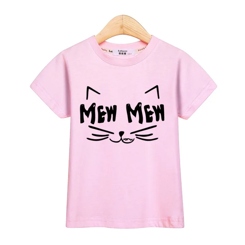 Модная рубашка Mew хлопковые футболки для девочек модные топы с коротким рукавом