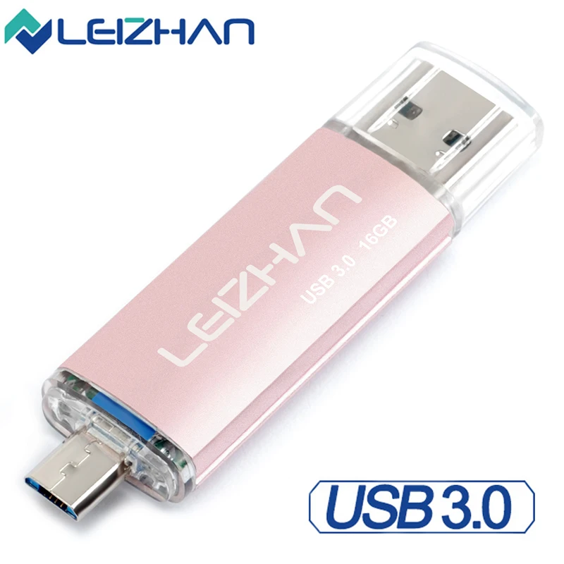 LEIZHAN USB флеш накопитель 3 0 для android phone/tablet High speed Pendrive 128 Гб 64 ГБ 32 16 8 Picture Stick Micro drive|USB