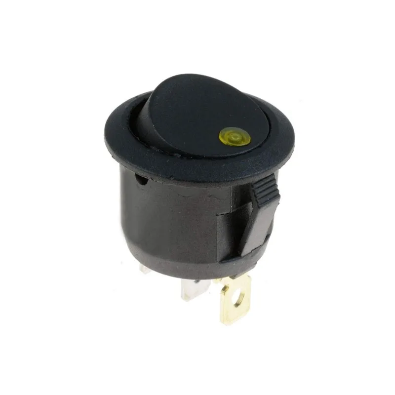 Новинка; Лидер продаж; 4 шт. автомобиля 12V 3-контактный Круглый Рокер Dot лодка светодиодный светильник тумблер SPST переключатель включения/выключения по выгодной цене