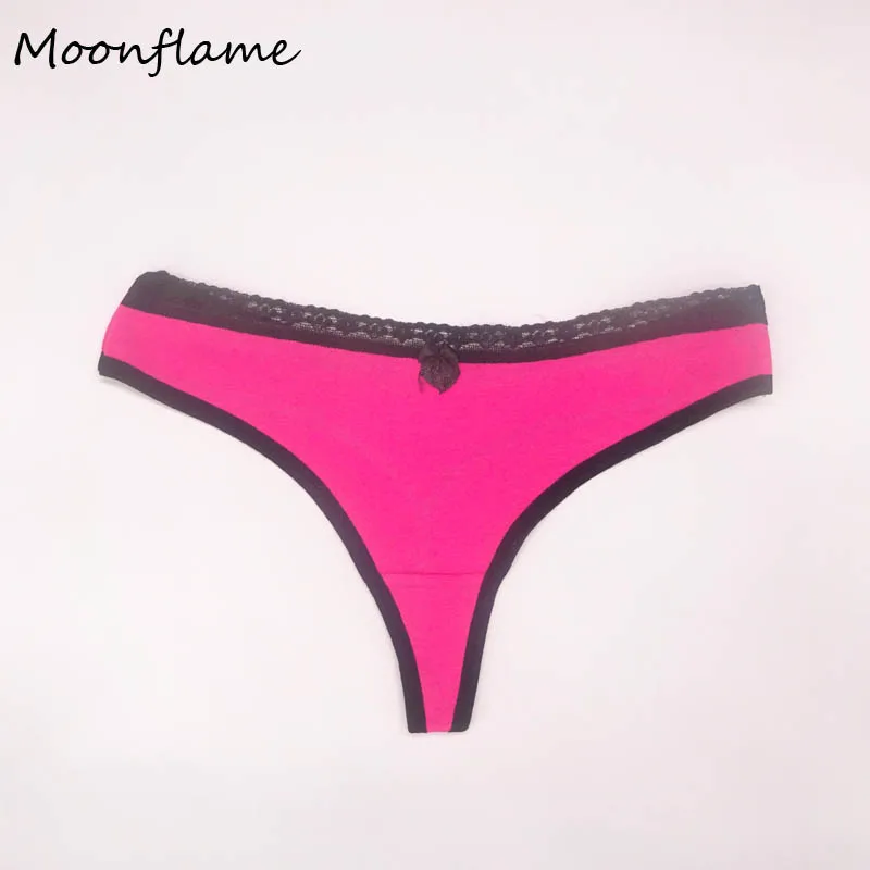 Moonflme 3 шт./лот женские стринги сексуальные хлопковые стринги женские трусы бикини нижнее белье 87277