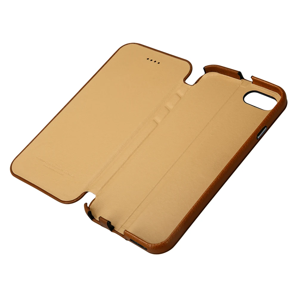 Jisoncase защитный чехол для iPhone 7 с откидной крышкой из натуральной кожи магнитный