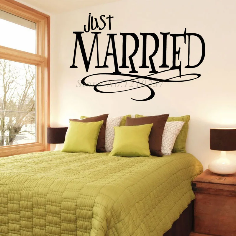 DCTOP ПВХ водонепроницаемые наклейки на стену просто женатый Креативный дизайн