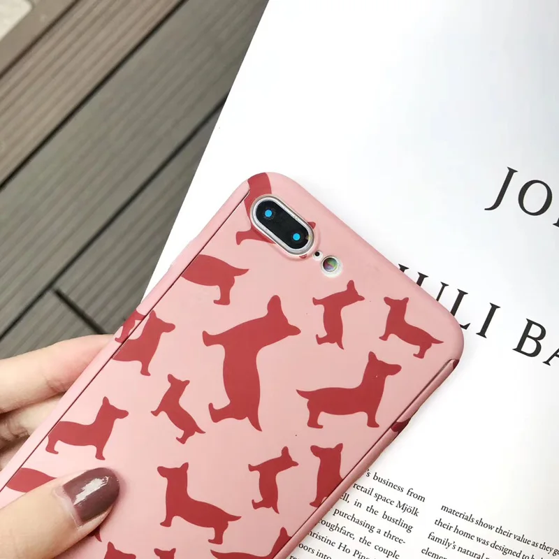 Милый защитный чехол для iPhone Xs Max Xr X Capa с изображением животных и собак на 360