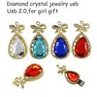 С украшением в виде кристаллов Usb флэш-накопитель в режиме реального Ёмкость новые ювелирные изделия Цепочки и ожерелья 8 ГБ 32 ГБ 64 Гб памяти Usb накопитель u-диск флэш-накопитель флешки карты памяти для хранения