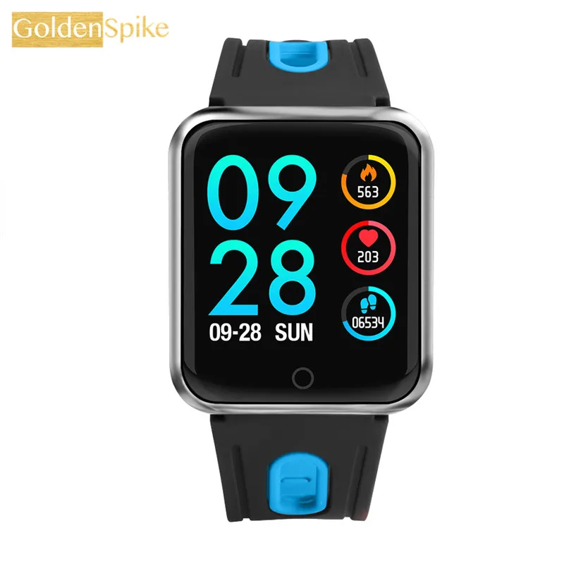 black blue Смарт-часы P68 с Bluetooth, женские часы с монитором сердечного ритма, умные часы для iphone, samsung, huawei, ios, Android phone PK GT88 DZ09 S226 X6 - Цвет: black blue