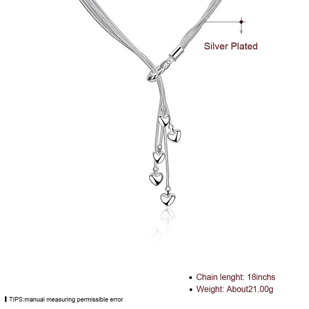 925 Silver Necklace Fashion Simple Small Heart Chains For Women Female Jewelry Wholesale | Украшения и аксессуары