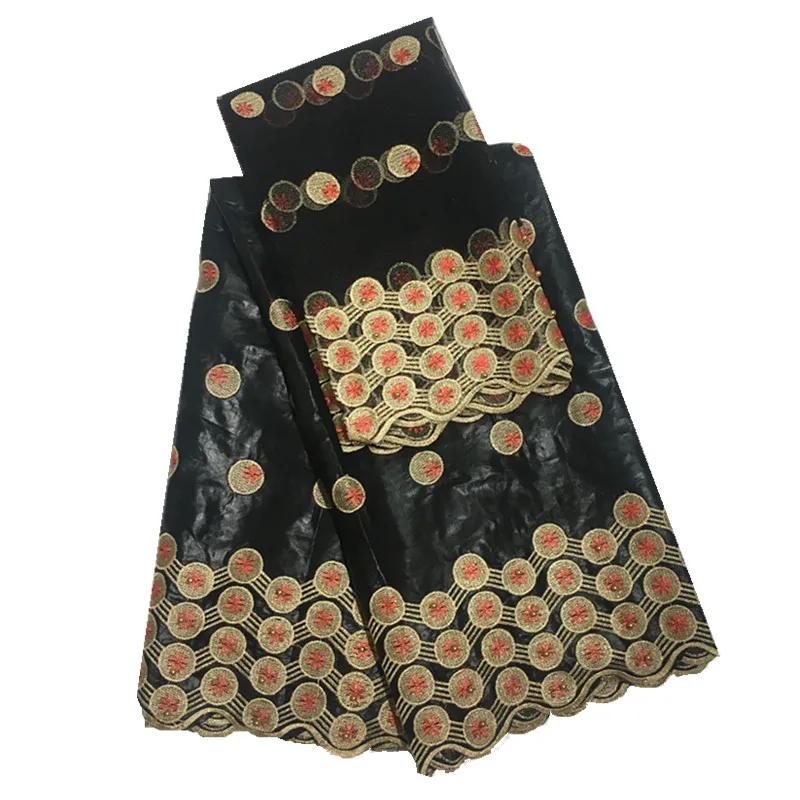 Оптовая цена Африканский тюль кружевная ткань богатый Базен высокого класса с
