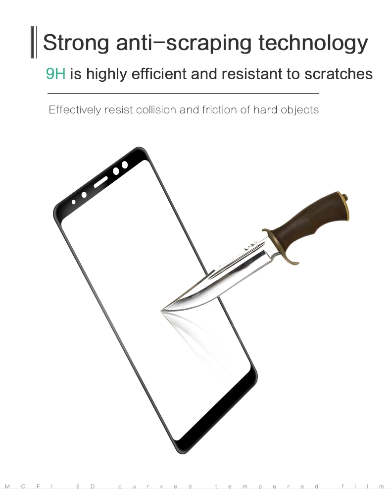 Для Galaxy A8 2018 закаленное стекло MOFI 3D изогнутое полное покрытие для Samsung A530F защита