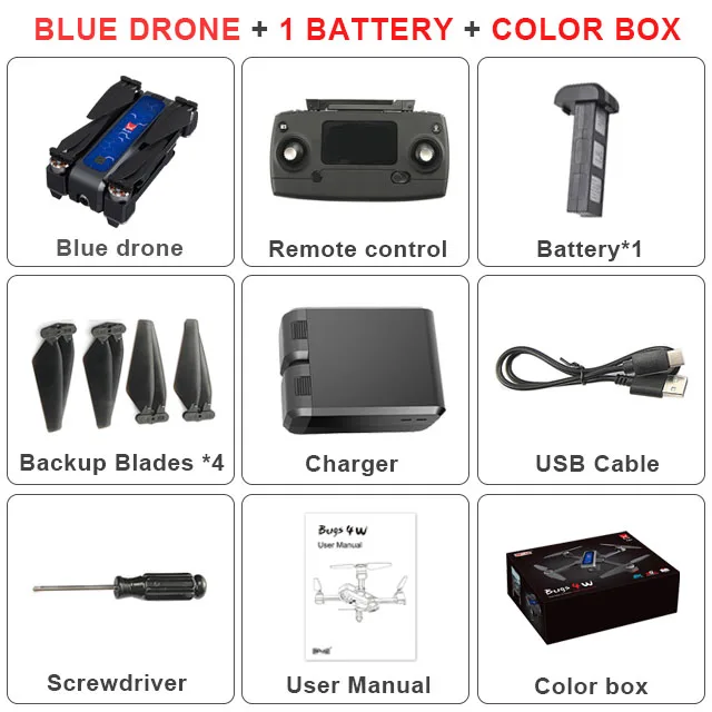 1Battery MJX Bugs 4W B4W gps бесщеточный складной Радиоуправляемый Дрон 5G Wifi FPV с камерой 2K анти-встряхивание оптического потока RC Квадрокоптер VS F11 - Цвет: 1Battery