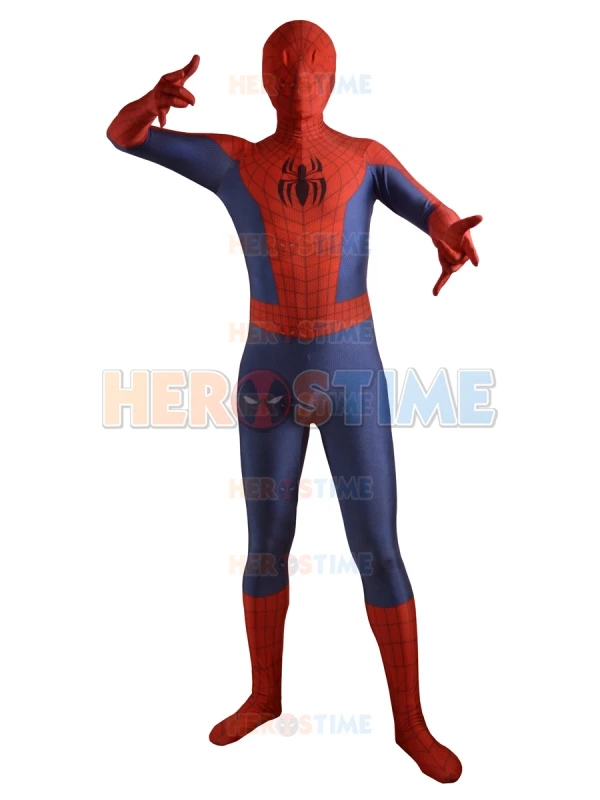 Free Shipping New Ultimate SpiderMan 3D Pattern Costume Spandex Lycra Zentai Spiderman Bodysuit Halloween Cosplay |