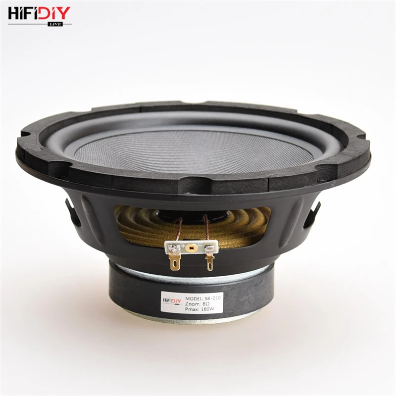 HIFIDIY LIVE HIFI колонки DIY 8 дюймов " Midbass НЧ динамик 8 Ом 160 Вт из стекловолокна Вибрационный таз громкоговоритель S8-210