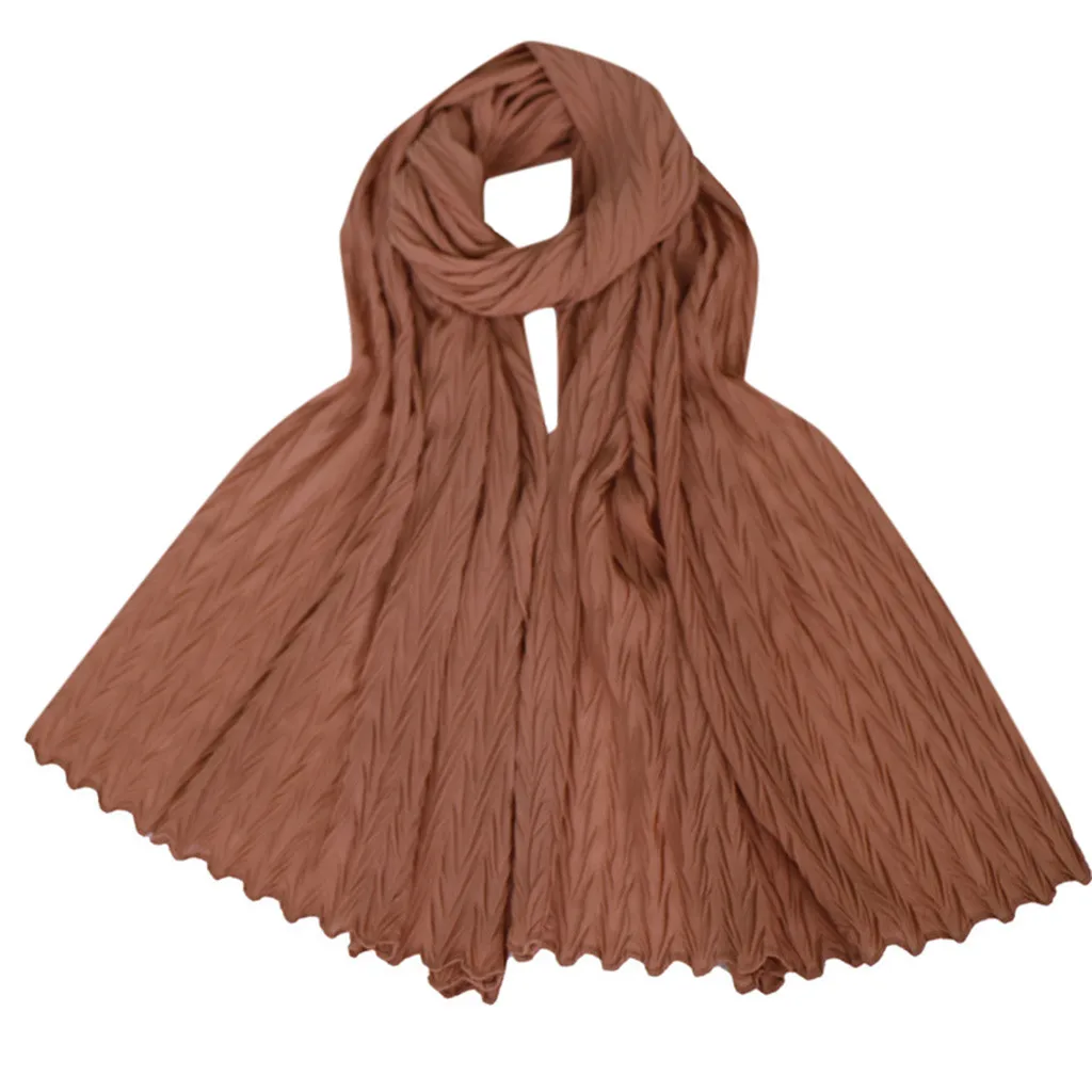 Новый мусульманский тюрбан хиджаб шарф шифоновый Женский этнический однотонный