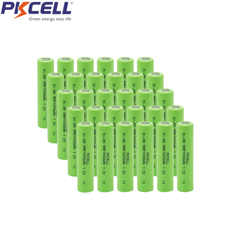 PKCELL 200 шт NiMH AAA аккумуляторная батарея aaa 1000mah 1,2 V батареи плоский верх для камеры игрушки