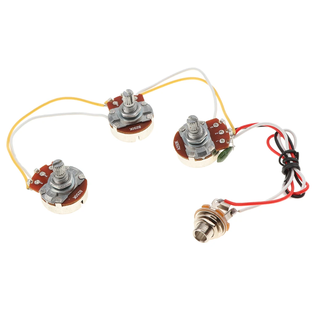 1 комплект DIY бас жгут A250K B250K потенциометры для джаз басовый аксессуар