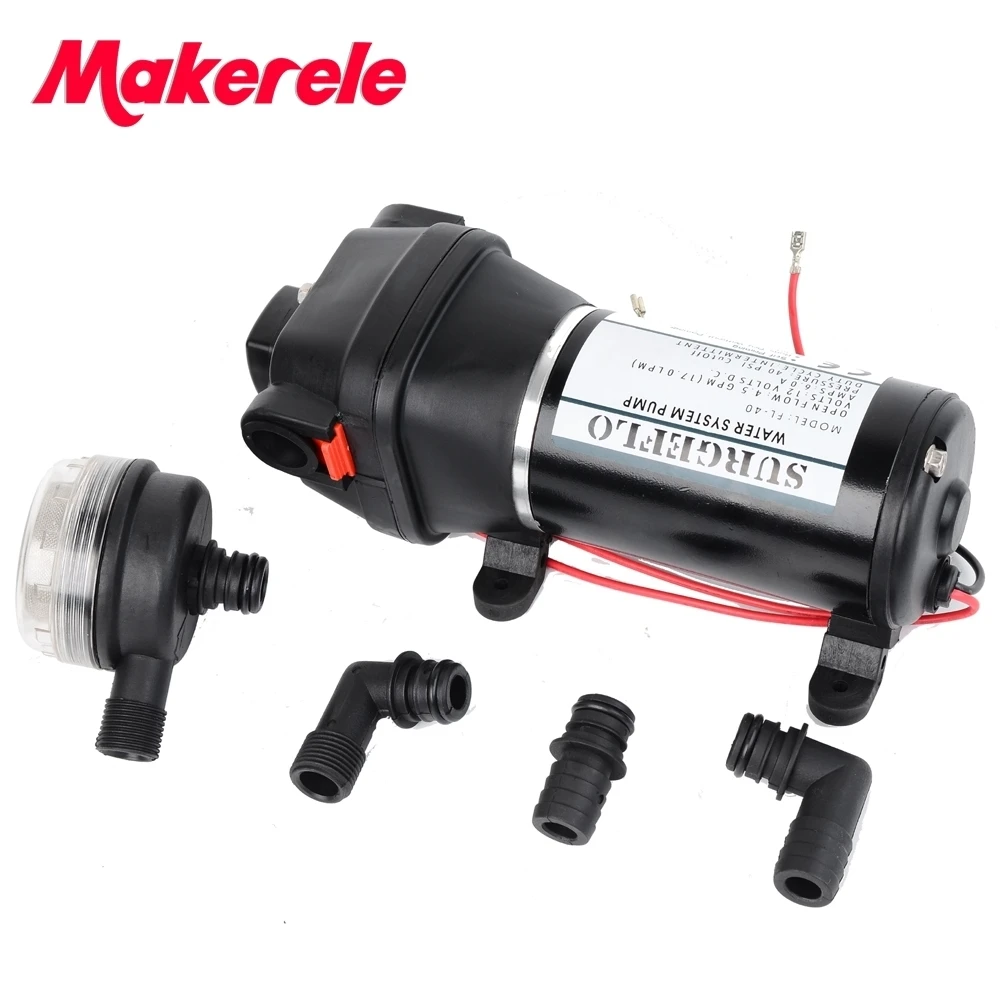 

FL-40 FL-44 12V/24VDC Low Pressure Electric Diaphragm Pump 25m Lift Used In No Oil,no Strong Acid Base/corrosion