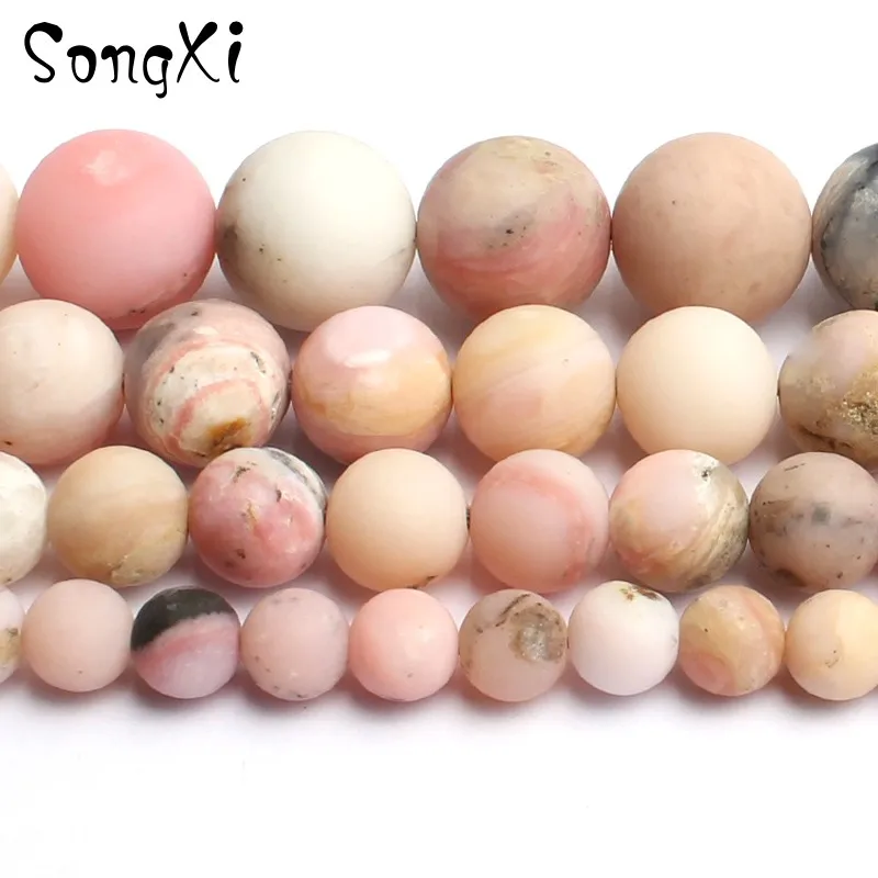 Натуральный камень тусклый полированный Матовый круглый розовый опал свободные