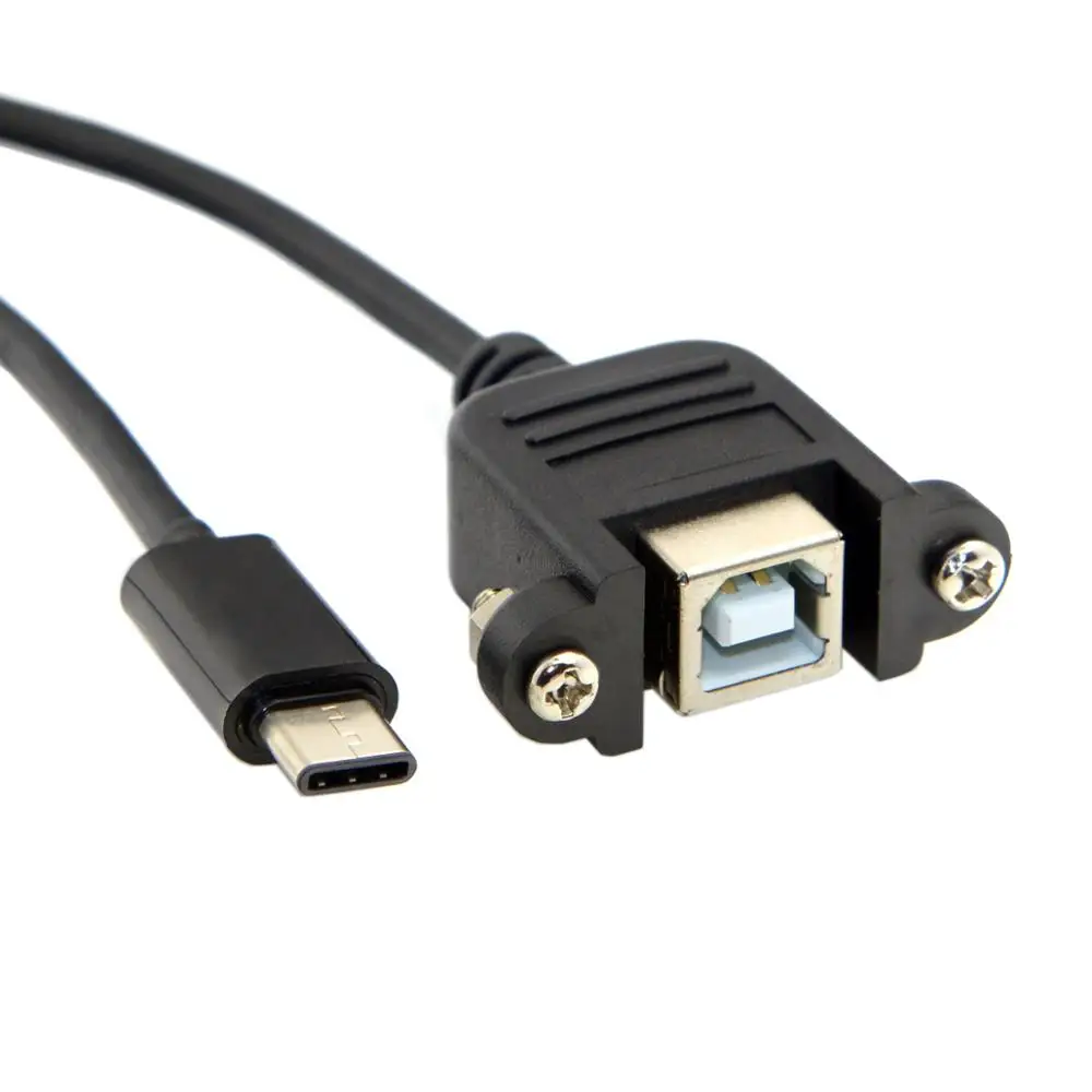 

New USB-C USB 3.1 Type-C Male to Standard USB 2.0 B Type Female Data Cable for Printer Hard Disk Drive Tablet & Cell Phone 20cm