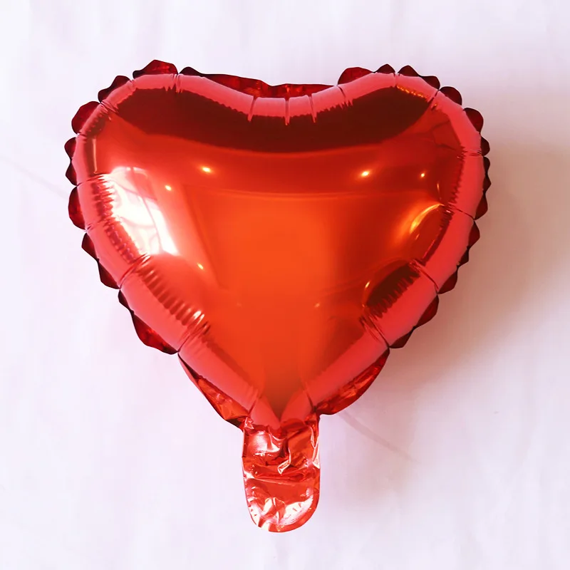 red heart 10 шт фольгированные шары 10 дюймов воздушные шары на день рождения Свадебные украшения globos babyshower счастливый год anniversaire вечерние воздушные шары - Цвет: red heart
