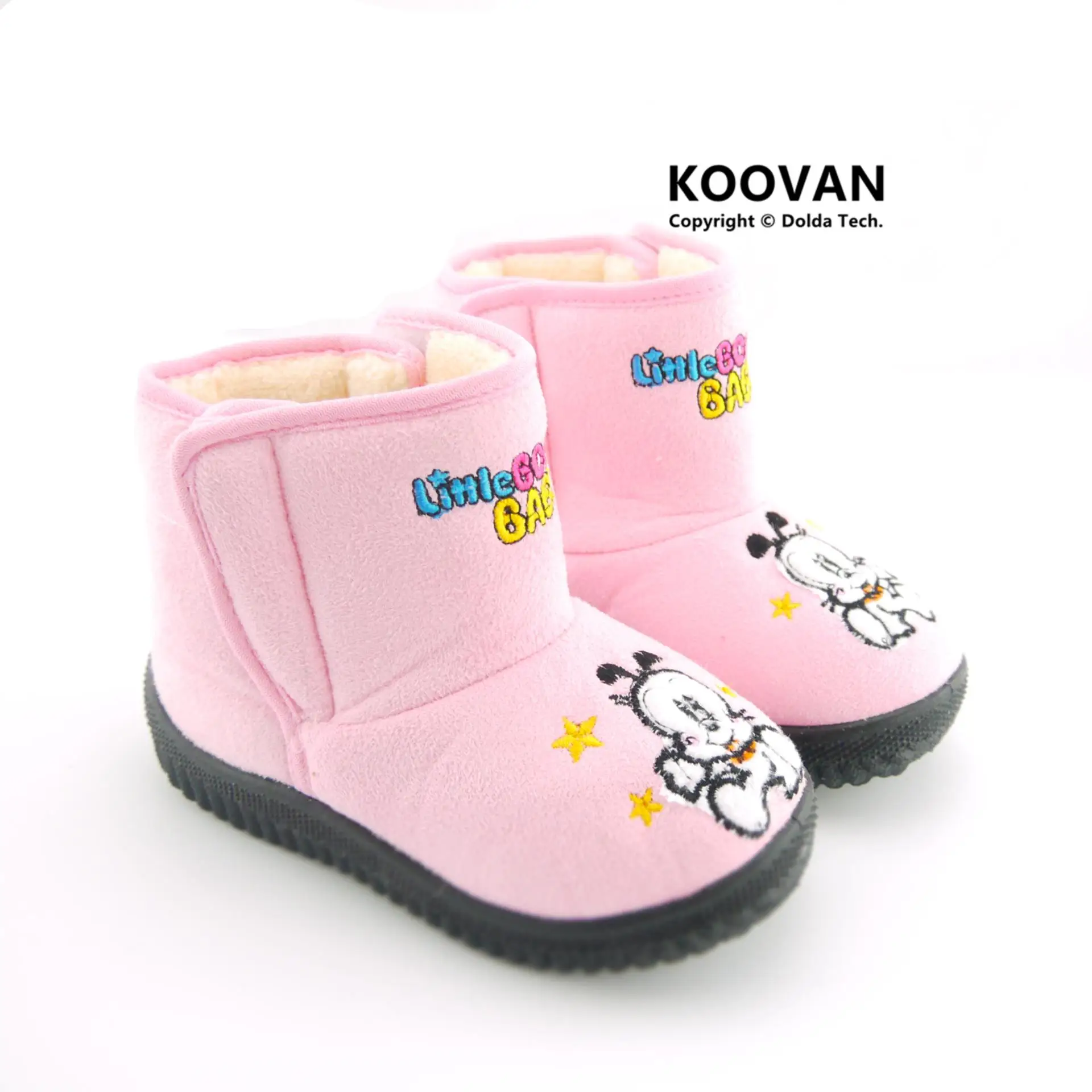 Koovan/детские ботинки 2018 теплые детские ботильоны с рисунком собаки хлопковые