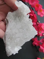 c40 natural white quartz flowers crystal clusters decoration resistant healing stone feng shui decoration 212g