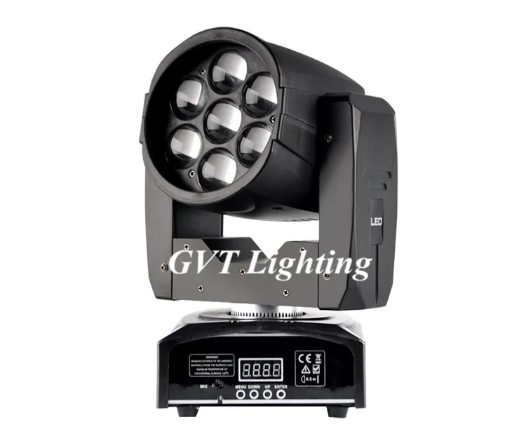 6 шт. Moving Head Света Zoom 16 канала DMX 7*12 Вт RGBW 4in1 Цвет смешивания DMX 7X12 Вт луч света перемещение головы свет профессиональный