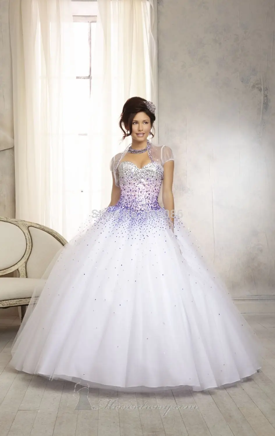 Wholesale Prom Dresses Elegant Corset Plus Size Quinceanera Girl Built-In Bra Sweetheart With Jacket Short Beading Ba 2015 Cheap | Свадьбы и