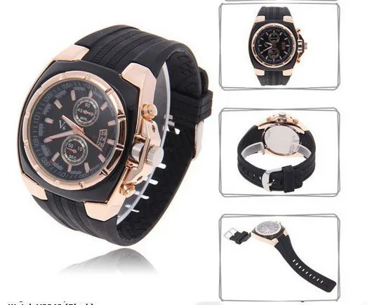 2014 Новые Мужские Спортивные Часы Военный кварцевый Круглый Циферблат Модный