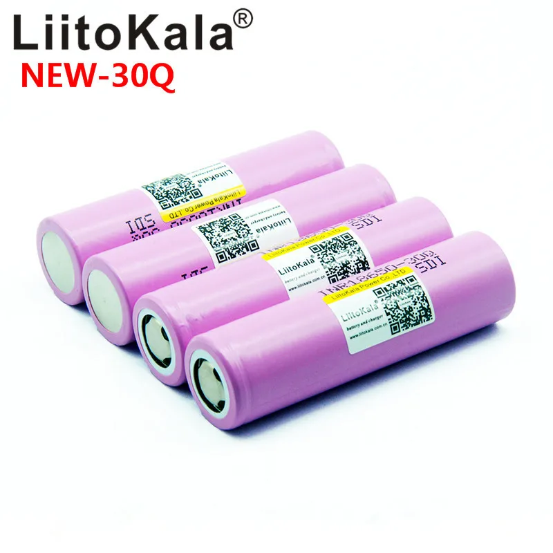 Liitokala 100% Новые оригинальные литий ионные аккумуляторы INR 18650 30q 3 7 В 3000