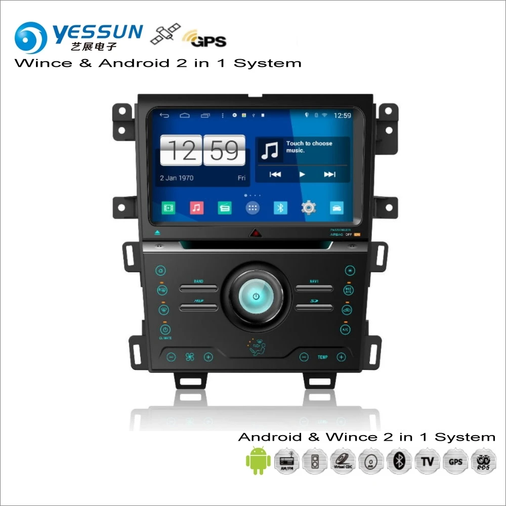 YESSUN для Ford Edge 2013~-Автомобильный Android мультимедийный радио CD dvd-плеер gps Navi Карта Навигация Аудио Видео Стерео система