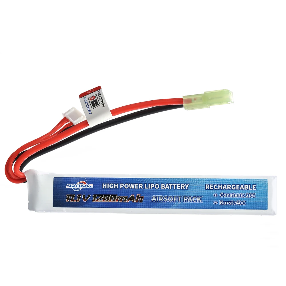Аккумулятор Air Curve Lipo AEG для страйкбола 11 1 В 1200 мАч 20C мини-аккумулятор