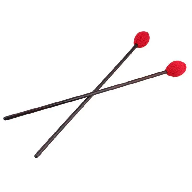 16 7 Дюймов клавиатура Marimba Mallets с кленовой ручкой красный средней жесткости пряжа
