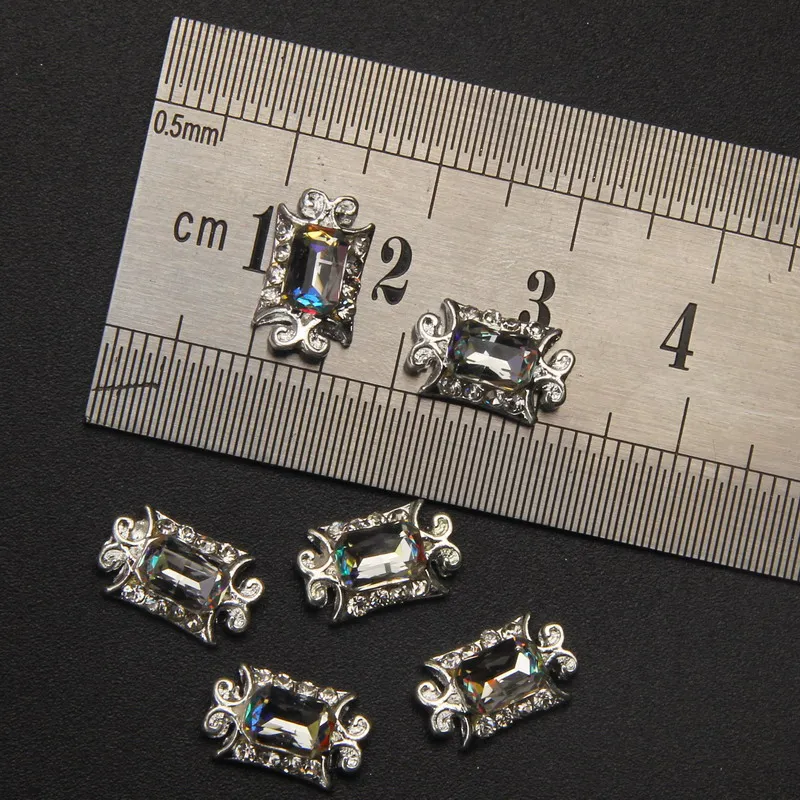 Elessical 10pcs/Lot Punk Nail Art Decorations Geommetric Shiny Square Rhinestones For Polishing Manicure Tools MA0747 | Красота и