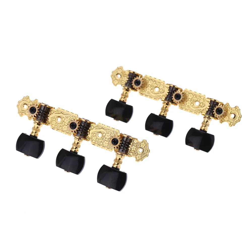 

AOS-020B3P 1 Pair Gold-Plated 3 Machine Head Classical Guitar String Tuning Keys Pegs