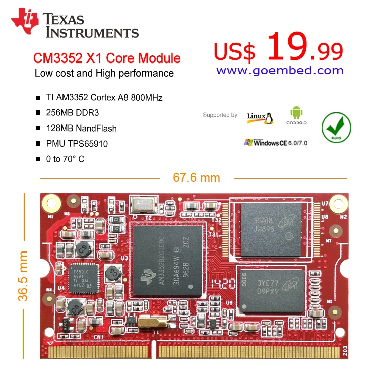 TI AM3352Nand coremodule AM335x developboard AM3358 BeagleboneBlack встроенный linux компьютер AM334 IoT шлюз POS