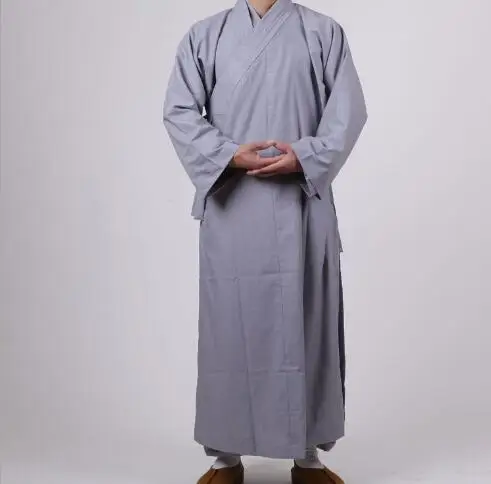 

Buddhist Robe Men Women Frock Buddhist Long Clothing Monk Yellow Gray