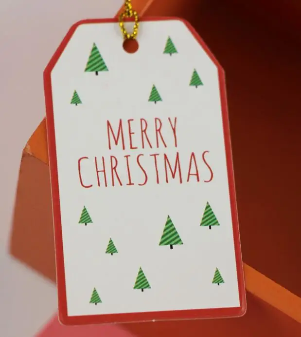 terraced christmas 50 шт 5 дизайнов Счастливого Рождества подарок висячая бирка для рождественской вечеринки - Цвет: terraced christmas