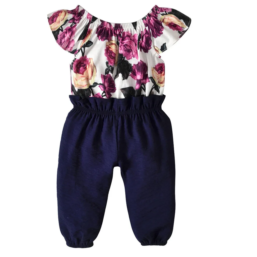 Боди для маленьких девочек одежда детей комбинезон с цветочным принтом длинные