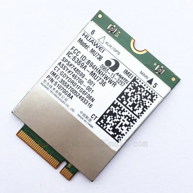 Модуль для карт Huawei MU736 3G WWAN 723985 001 748599 HP ProBook 430 440 640 645 650 655 G1 ZBook 17 EliteBook 850 820 G1|module|module