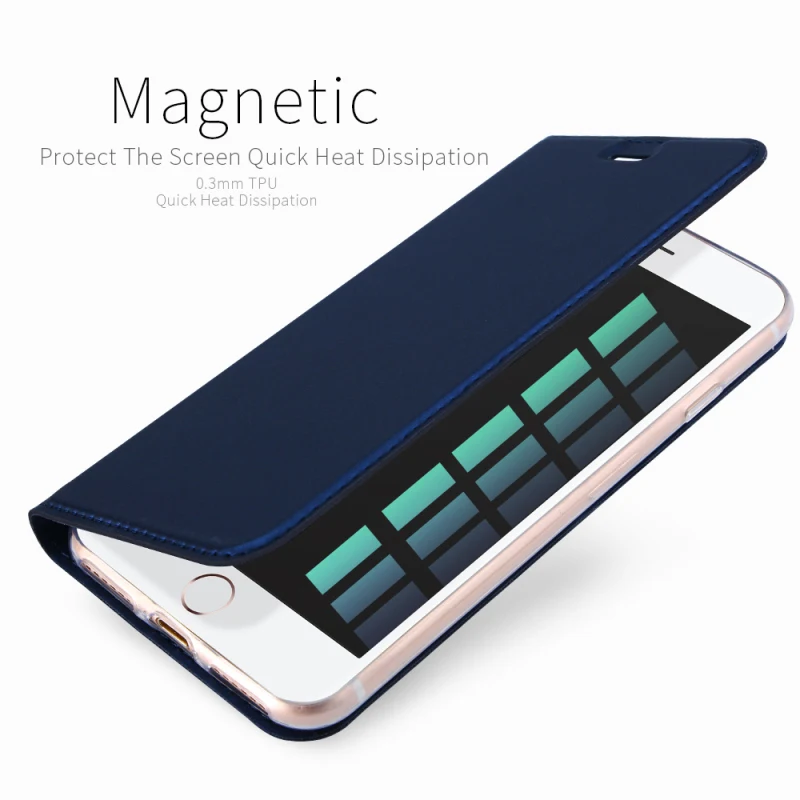 Quusimple искусственная кожа флип чехол для телефона iPhone 7 Plus Coque Магнитная